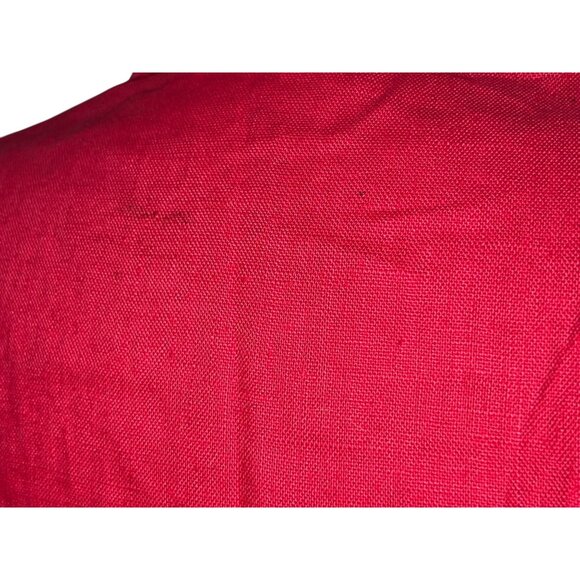 John Roberts Petite Pink Linen Button-Up Blazer Blouse Sz 6 Petite Floral Embroi - Picture 4 of 11